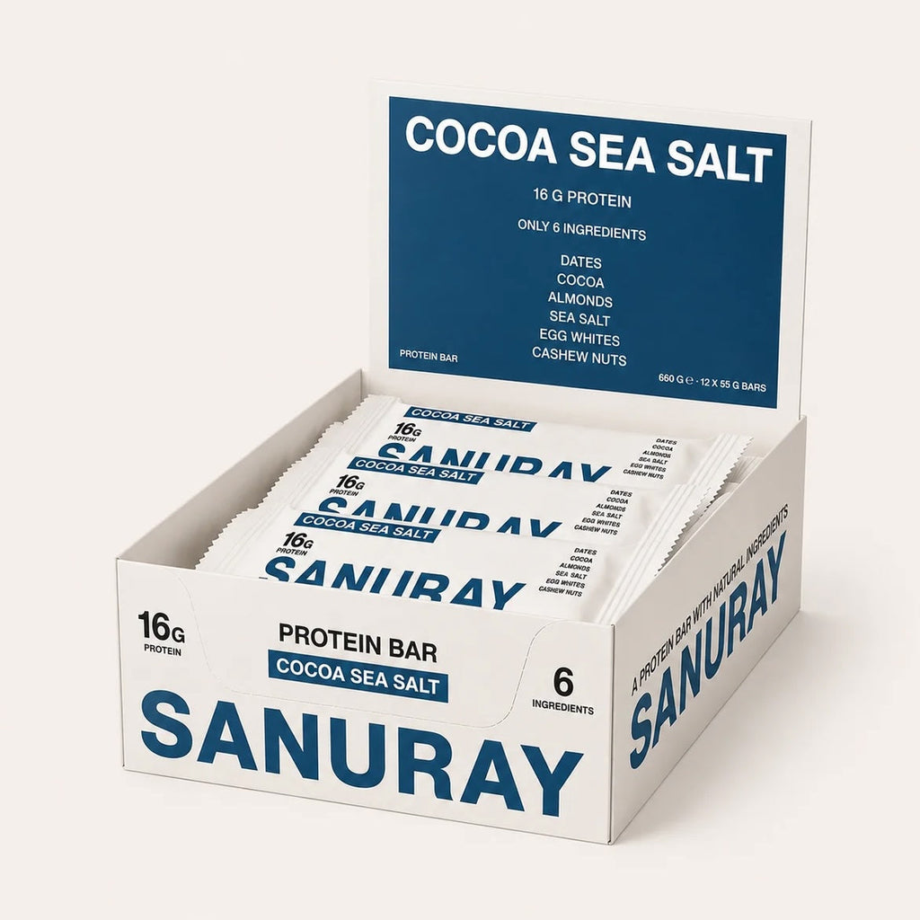 Sanuray Proteinbar Cocoa Sea Salt 12-pak emballage