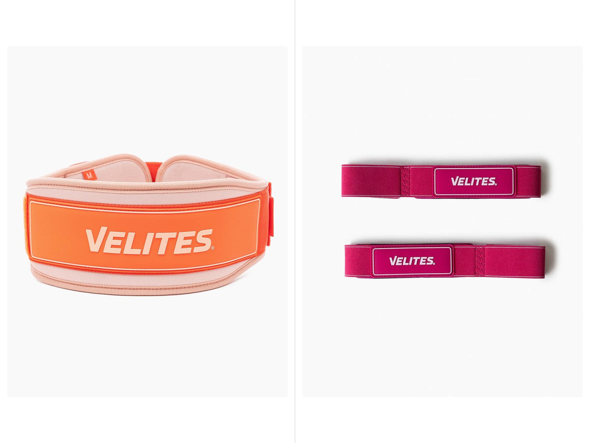 Bælte Orange/White + Stropper Pink Light
