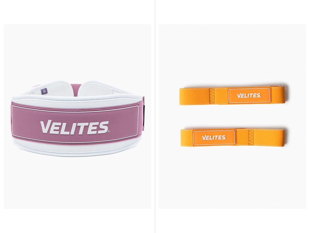 Bælte Pink Light + Stropper Orange/White
